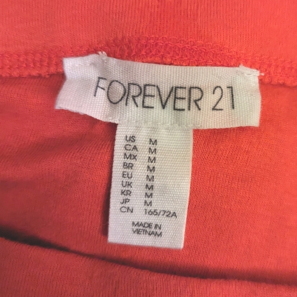 👠Forever 21 Red Pull-on Midi Skirt with Side Slit - Picture 5 of 5